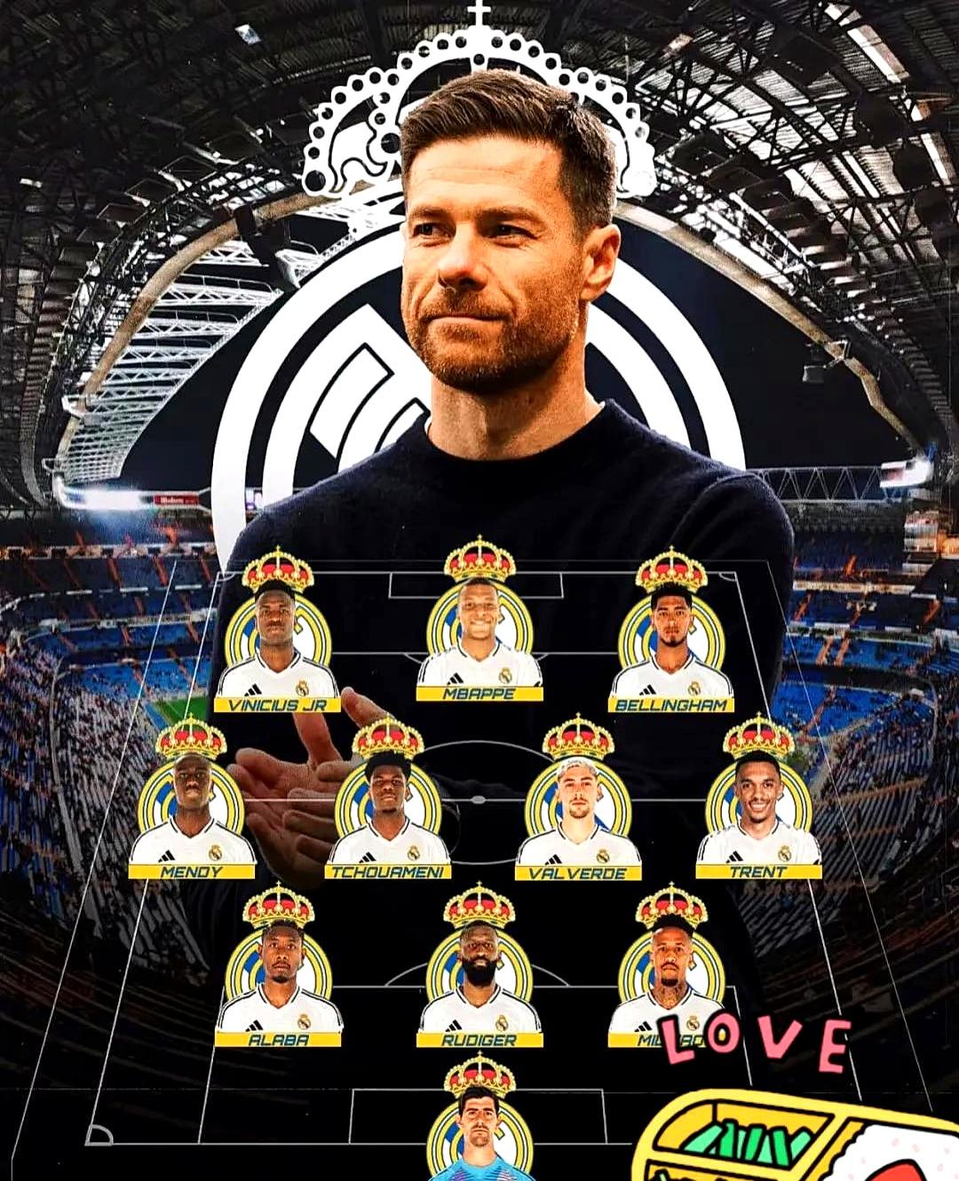 皇家马德里主帅宣布首发名单